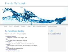 Tablet Screenshot of frankwilczek.com